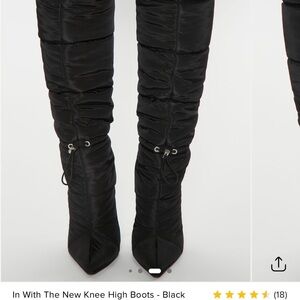 Fashion Nova Black Over the Knee Boots